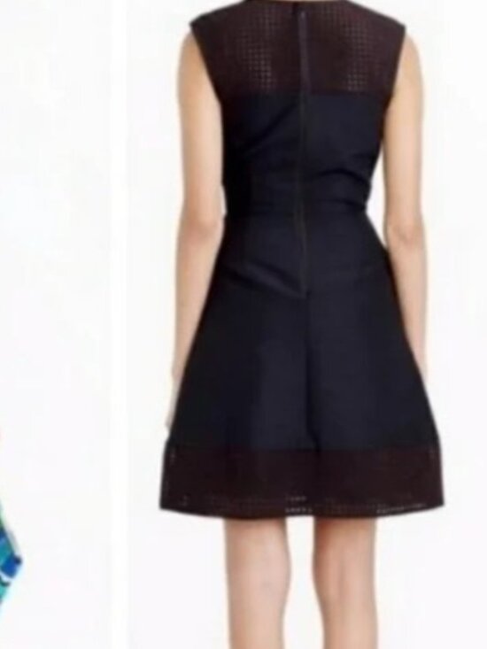 J. Crew Black Fit & Flare Dress - Size 10 - Picture 4 of 4